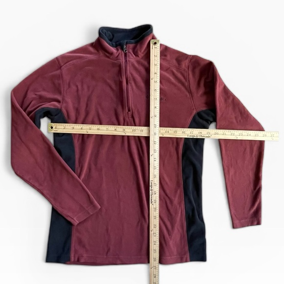 Columbia 1/4 Zip Fleece Pullover Men’s Small Burgundy Outdoor Hiking Jacket - Picture 7 of 9
